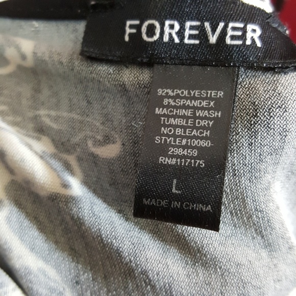 Forever black and white dress size L - Picture 4 of 6